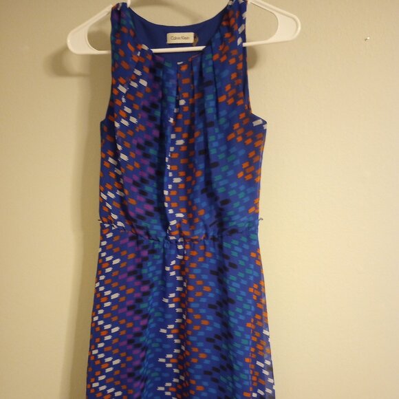Calvin Klein Patterned Work Dress - Picture 1 of 3